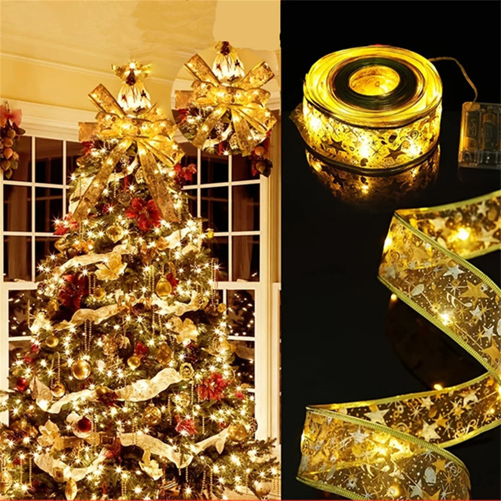 Luces navideñas para interiores, con luces, accesorios para árbol, decoración para Navidad .