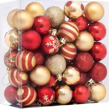 50 bolas navideñas electrochapadas colgantes para decoración del hogar, Año Nuevo y Navidad